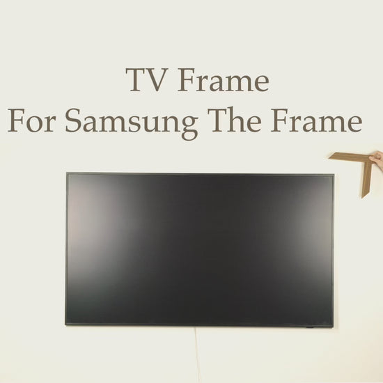 Oak tv frame wall decor