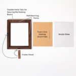 Brown Modern Design Photo Frame from Solid Birch Hardwood 32 mm - Image 7