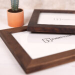 Brown Modern Design Photo Frame from Solid Birch Hardwood 32 mm - Image 3