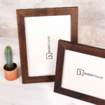 Brown Modern Design Photo Frame from Solid Birch Hardwood 32 mm - Image 2