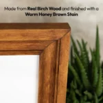Honey Vintage Design Brown Photo Frame from Solid Birch Hardwood - Image 8