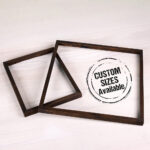 Super Slim Brown Solid Birch Hardwood Photo Frame 1/2 Thin Edge - Image 2