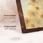 Super Slim Brown Solid Birch Hardwood Photo Frame 1/2 Thin Edge - Image 7