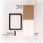 Super Slim Brown Solid Birch Hardwood Photo Frame 1/2 Thin Edge - Image 8