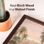 Super Slim Brown Solid Birch Hardwood Photo Frame 1/2 Thin Edge - Image 3