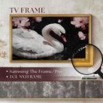 Main view of the premium ornate gold TV frame, compatible with Samsung The Frame and TCL NXTVISION, instantly transforming your standard 50-inch flat screen into a breathtaking focal point.