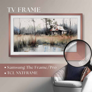 Custom copper TV frame specifically designed for Samsung The Frame and TCL NXTVISION smart TVs, instantly upgrading your digital art display with a premium metallic finish.