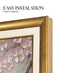 Close-up highlighting the frame's easy, under-5-minute installation, allowing you to quickly and effortlessly upgrade your room's decor without needing any tools or professional help.