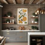 Stylish brass TV frame upgrading a home interior by seamlessly integrating the screen's digital artwork into the surrounding high-end decor.