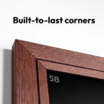 Stained Oak TV Frame with Linear Engraving - Image 10