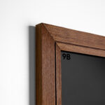 Stained Oak TV Frame with Linear Engraving - Image 3