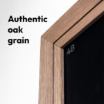 Stained Oak TV Frame with Linear Engraving - Image 4