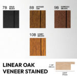 Stained Oak TV Frame with Linear Engraving - Image 9