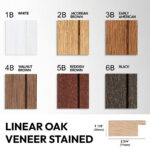 Stained Oak TV Frame with Linear Engraving - Image 8