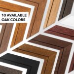 Stained Oak TV Frame with Linear Engraving - Image 2