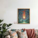 Oak wood picture frame handmade by EventFrame. Custom size wood frames in 8 x 10, 11 x 14, 16 x 20, and 24 x 36. Slim modern design with acrylic glass.