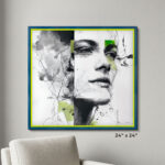 EventFrame two tone picture frame for nursery or kids room, custom size made to order for 8 x 10 and 16 x 20 artwork