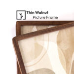 EventFrame custom walnut wood frame with rounded corners, made to order for posters and prints in sizes like 12 x 16 and 18 x 24