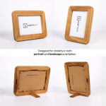 Solid oak wood picture frame by EventFrame featuring a chunky 1.25-inch (32mm) profile with modern rounded edges. Shown in a premium hand-finished wood stain, this high-quality gallery frame is available in popular sizes like 8x10, 11x14, 16x20, and 24x36, as well as custom dimensions for gallery walls.