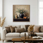 EventFrame two-toned wood frame; Natural and Walnut Brown Northern White Pine; 1-inch (25mm) profile; Handmade gallery quality. Fits sizes: 8x10, 11x14, 12x12, 16x20, 24x36. All duties and taxes included for international shipping.