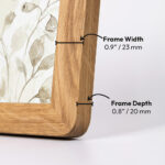 Round Corner 23 mm Oak Picture Frame - Image 3