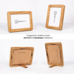 The front and the back of a round corner picture frame. Handmade custom size frames by EventFrame. A2, A3, A4, A5 8x10, 9x11, 10x10 photo frame