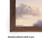 A detailed shot of the innovative corner solution of a Thin TV frame, ensuring a seamless fit with no visible black TV bezel. Hancrfated solid wood tv frame for samsung he frame.