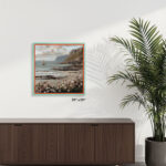 EventFrame modern two tone frame adding color to minimalist interiors, custom made for 16 x 20 and 32 x 40 artwork