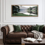 Two-toned EventFrame picture frame in a blend of Natural and Walnut Brown wood stains. This 1-inch (25mm) Northern White Pine frame features a clean, modern finish and is available in popular sizes like 8x10, 11x14, and 16x20 for gallery walls.