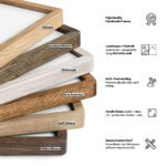 Buy custom oak picture frames from EventFrame. Solid wood frame with thin 14mm profile. Available in 5 x 7, 8 x 10, 16 x 20, 18 x 24, and 24 x 36.