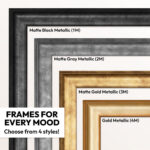 Wood TV Frames: Gold, Silver and Black - Image 2