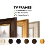 Wooden TV Frames: Gold, Champagne, Brown & Black
