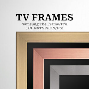 Metallic Wood TV Frames: Rose Gold, Brass & Silver