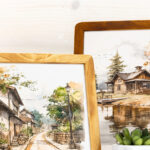 Round Corner Thin Edge Birch Hardwood 14mm Picture Frames - Image 9