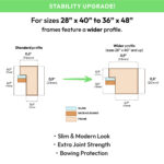 Super Thin Birch Hardwood Picture Frame in 4 Colors - Image 8