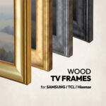Wood TV Frames: Gold, Silver and Black