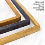 Round Corner Thin Edge Oak Hardwood 14 mm Picture Frames