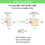 Round Corner Thin Edge Oak Hardwood 14 mm Picture Frames - Image 4