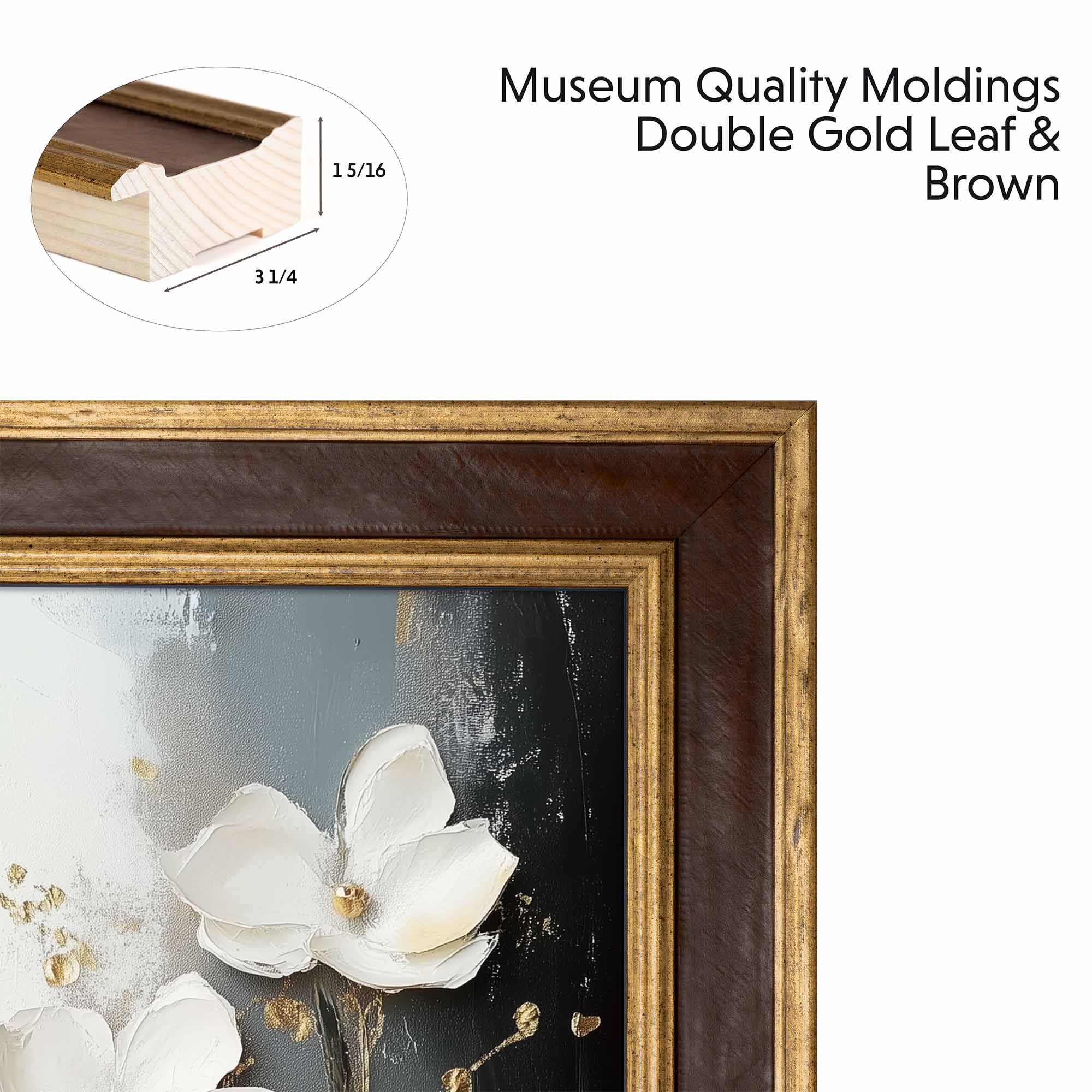 Brown and Double Gold TV Frame