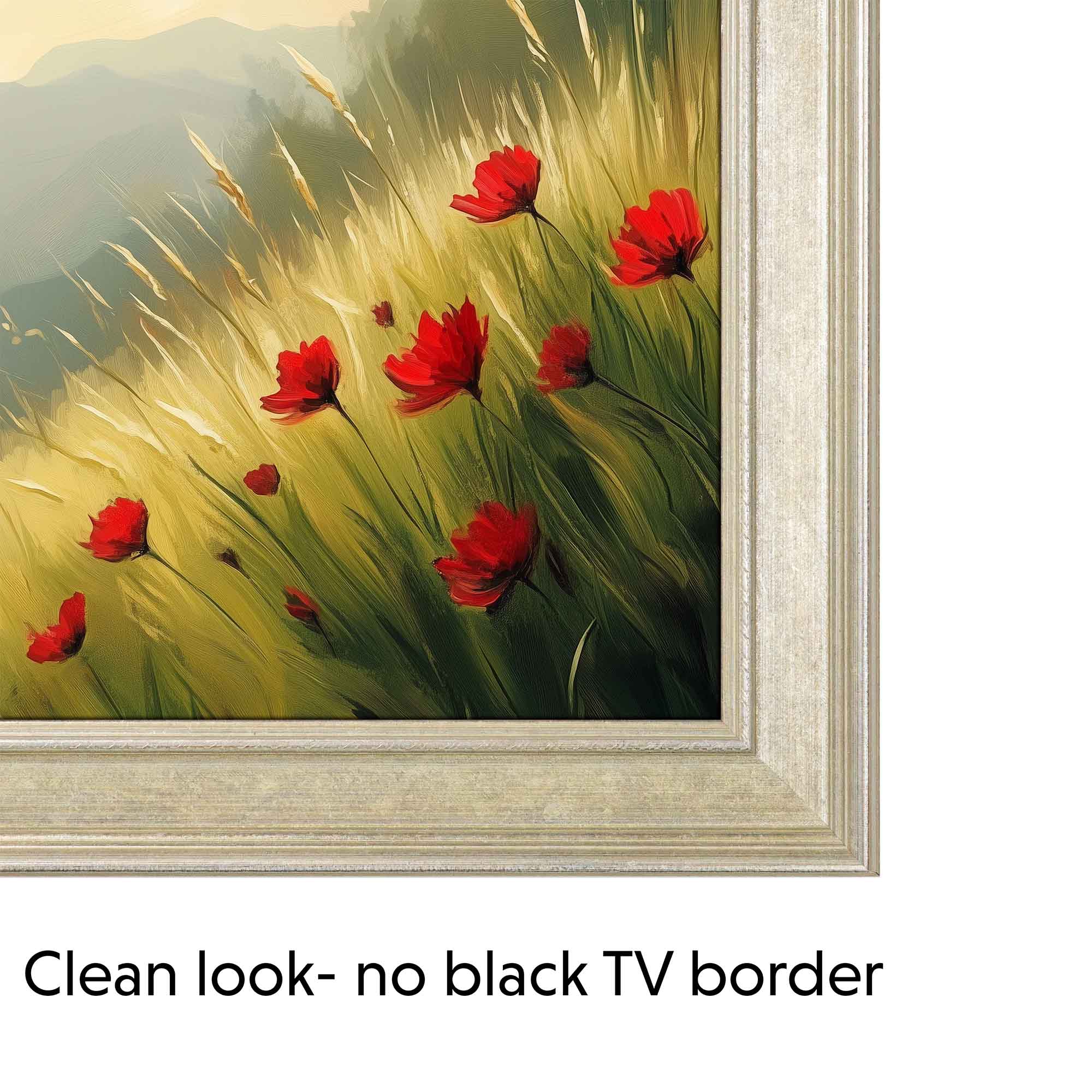 clean look- no black tv border for samsung the frame frames