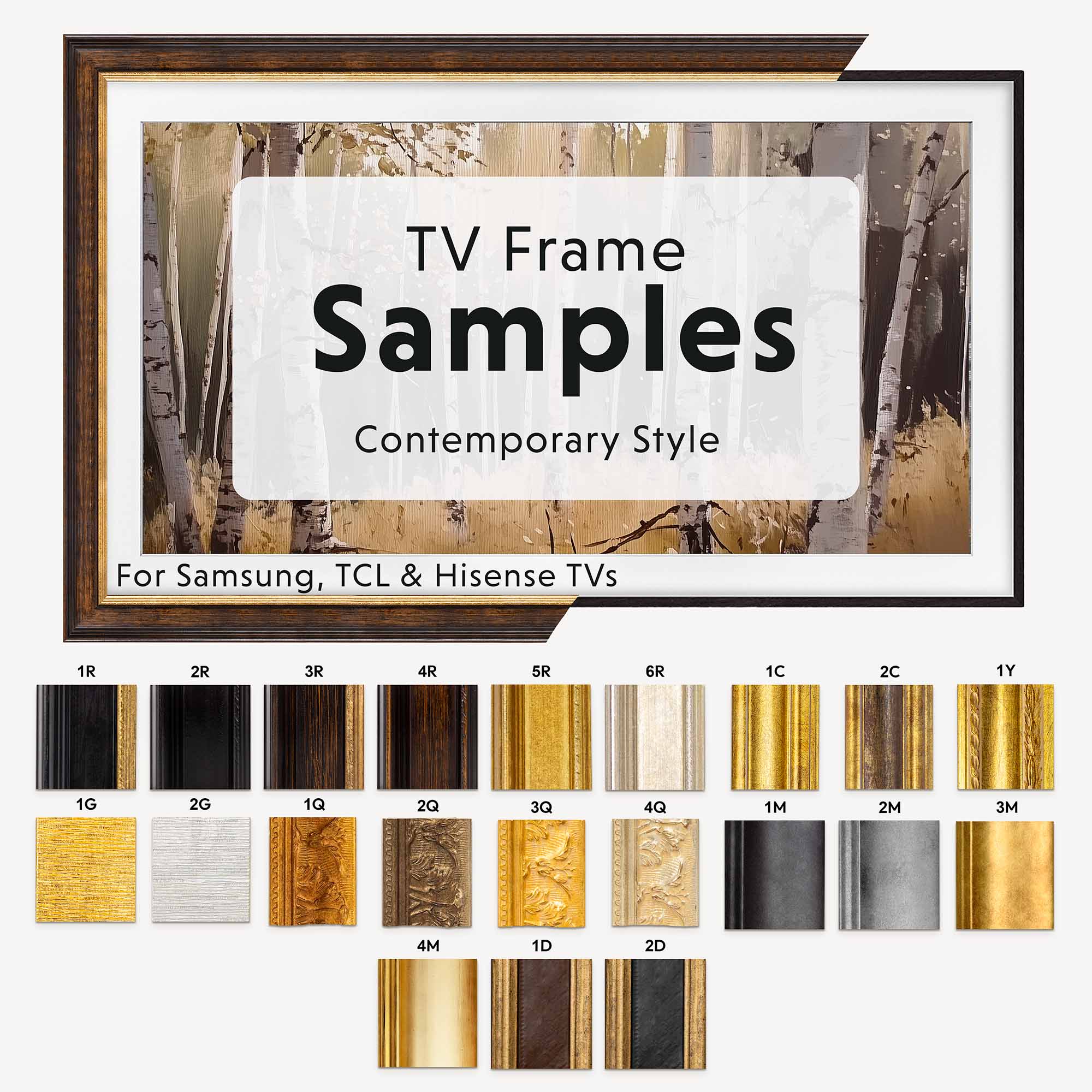 Contemporary Style TV Frame Samples