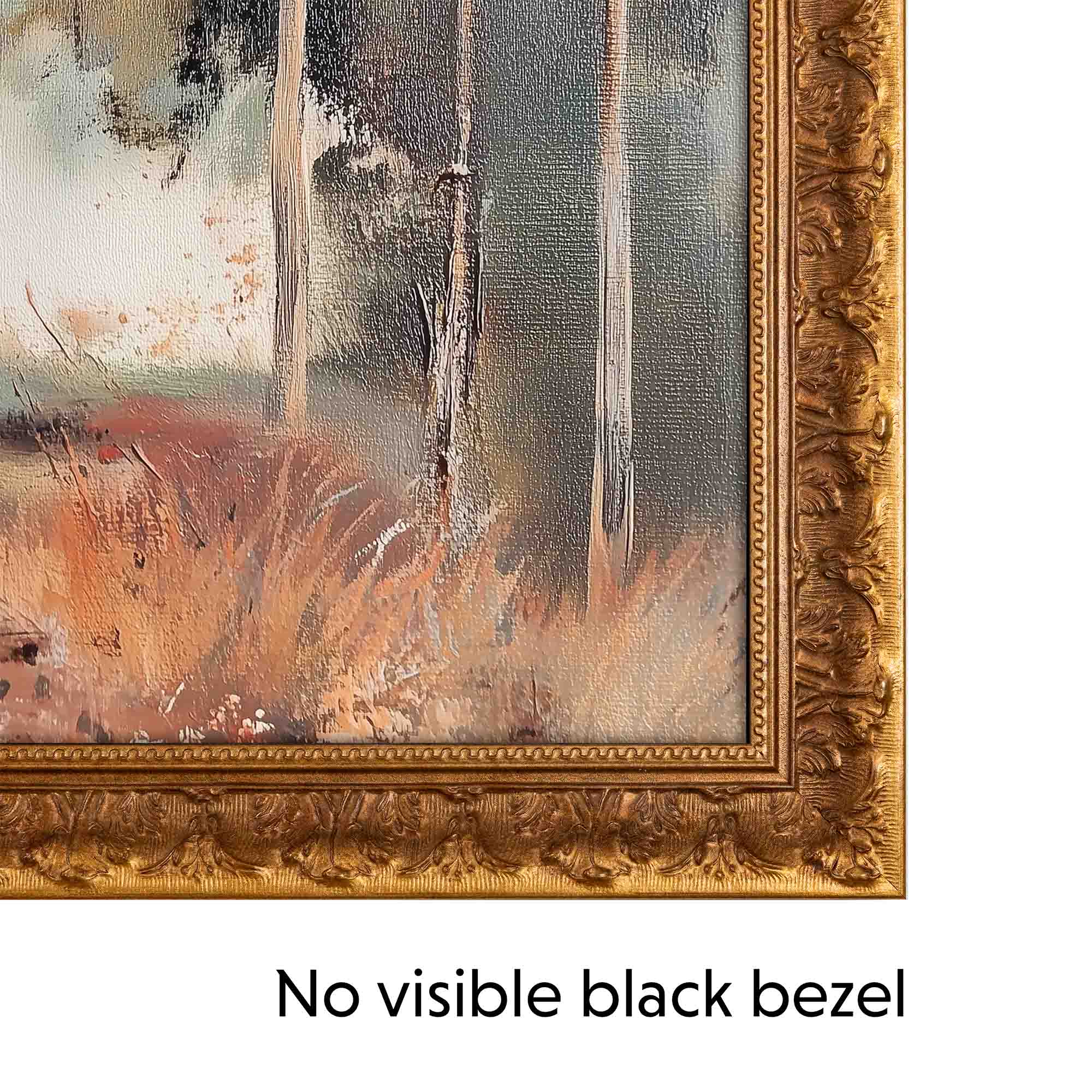 Ornate Antique Gold Leaf TV Frame