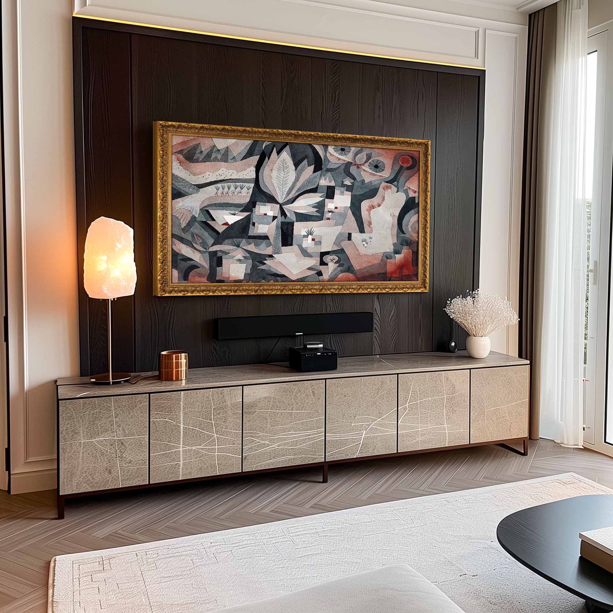 Ornate Antique Gold Leaf TV Frame