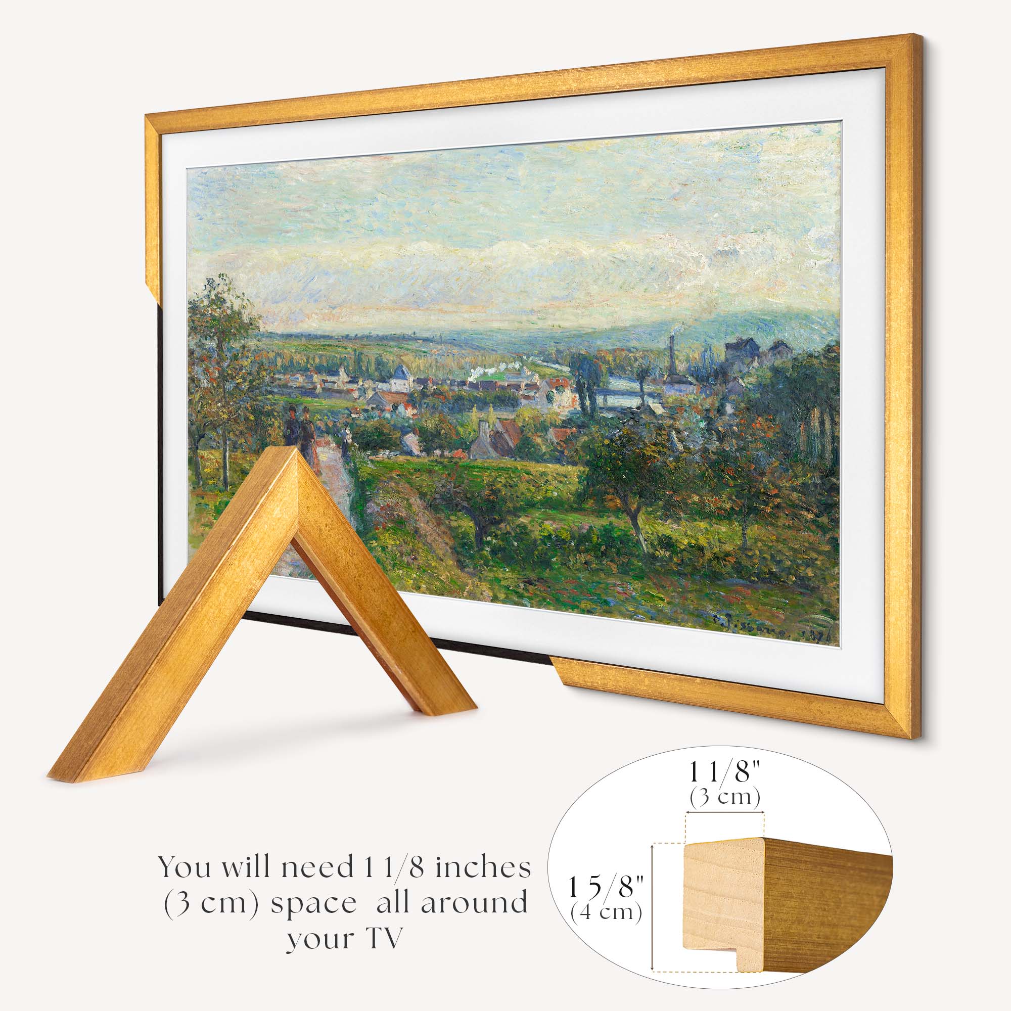 Gold leaf Tv mount made specially for Samsung The Frame TV's