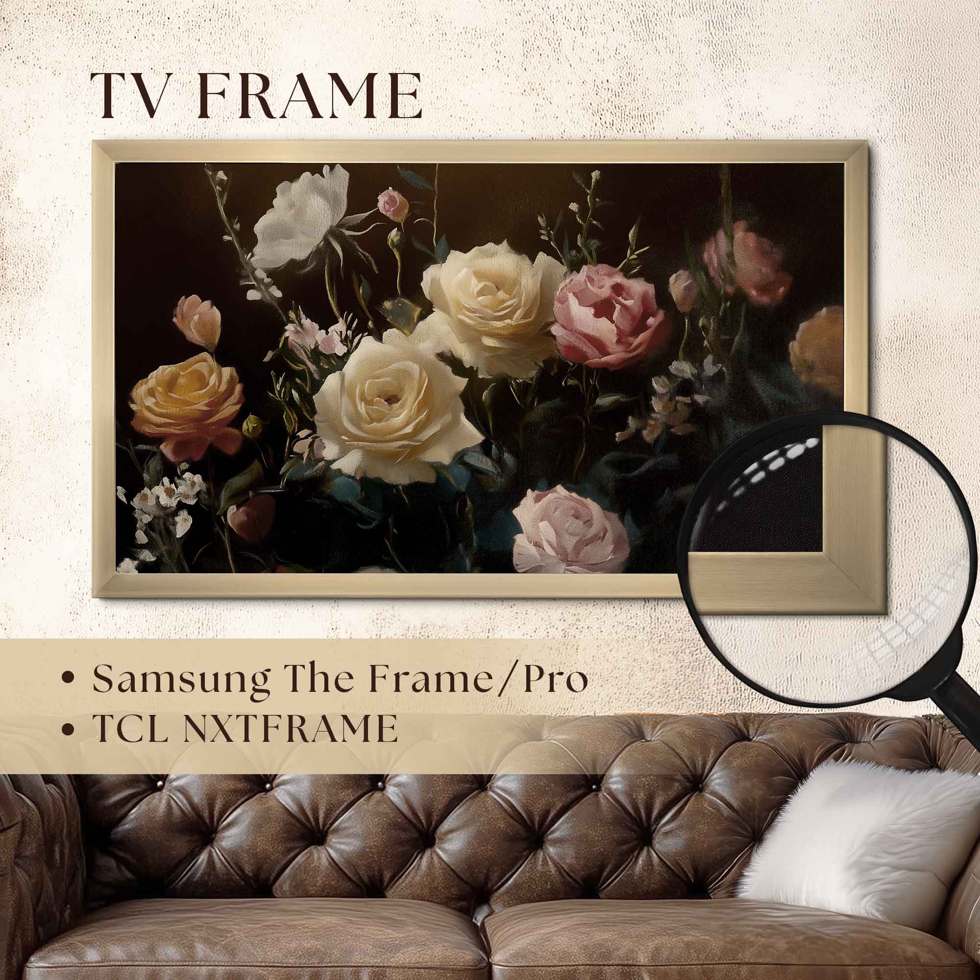 Thin Brass Gold TV Frame