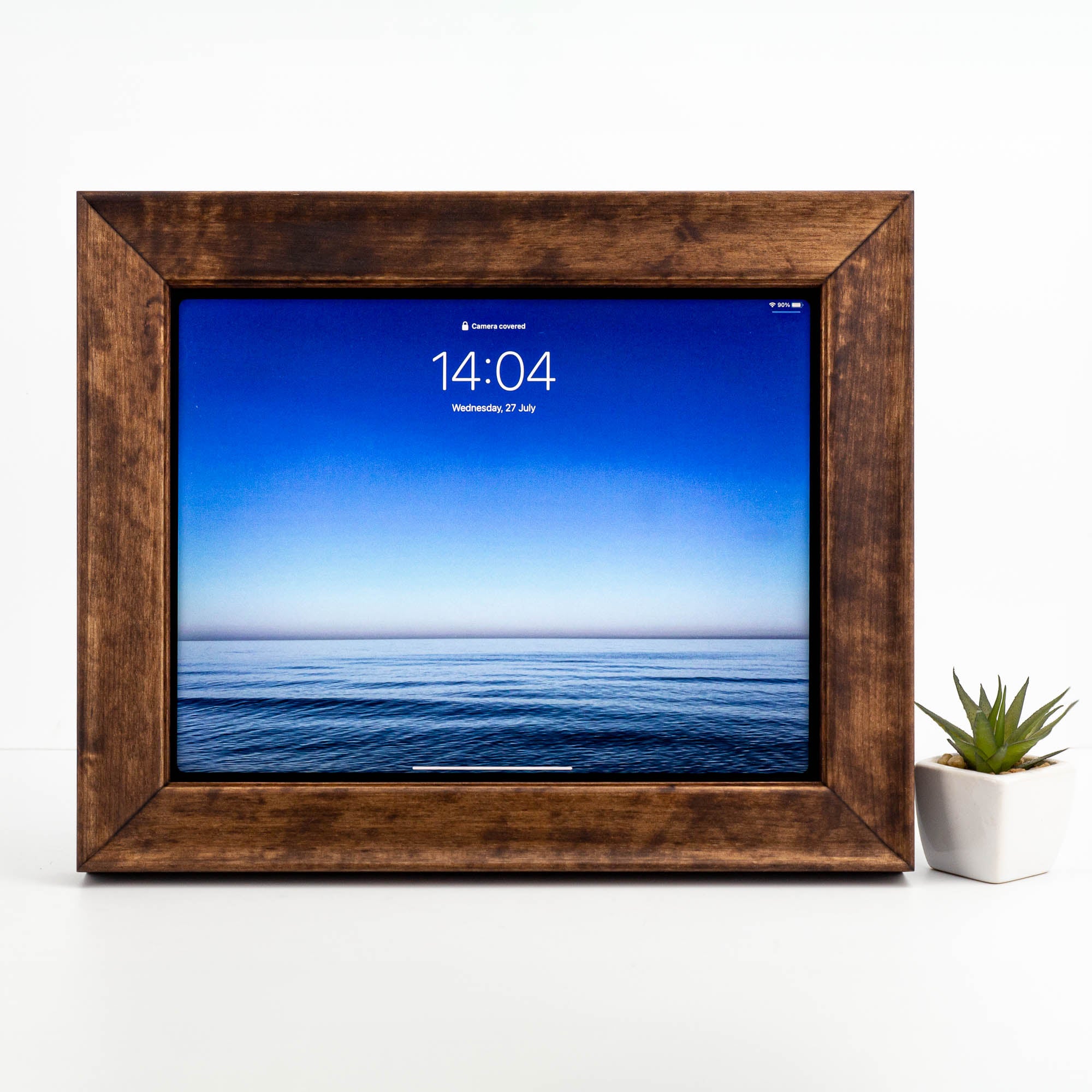 Wooden frame for iPad. Frame for IPad, Tablet Display Mounting Frame, Wall Tablet Frame, Wooden Cover for IPad, Wood Tablet Case,Stand Holder for IPad Desk or Wall