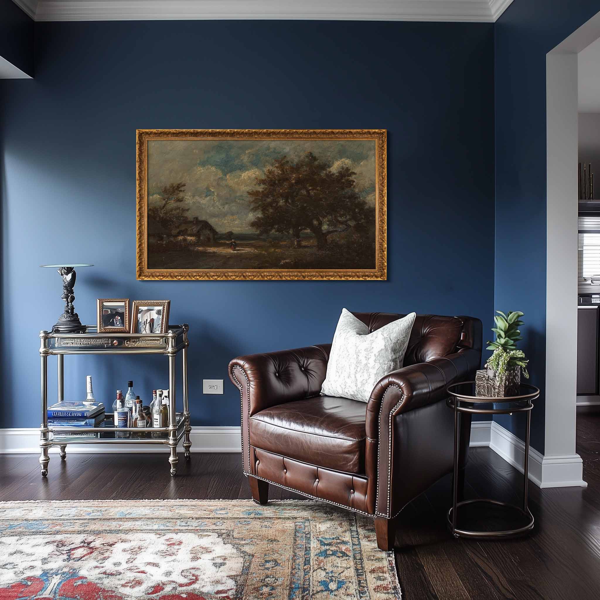 Ornate Antique Gold Leaf TV Frame