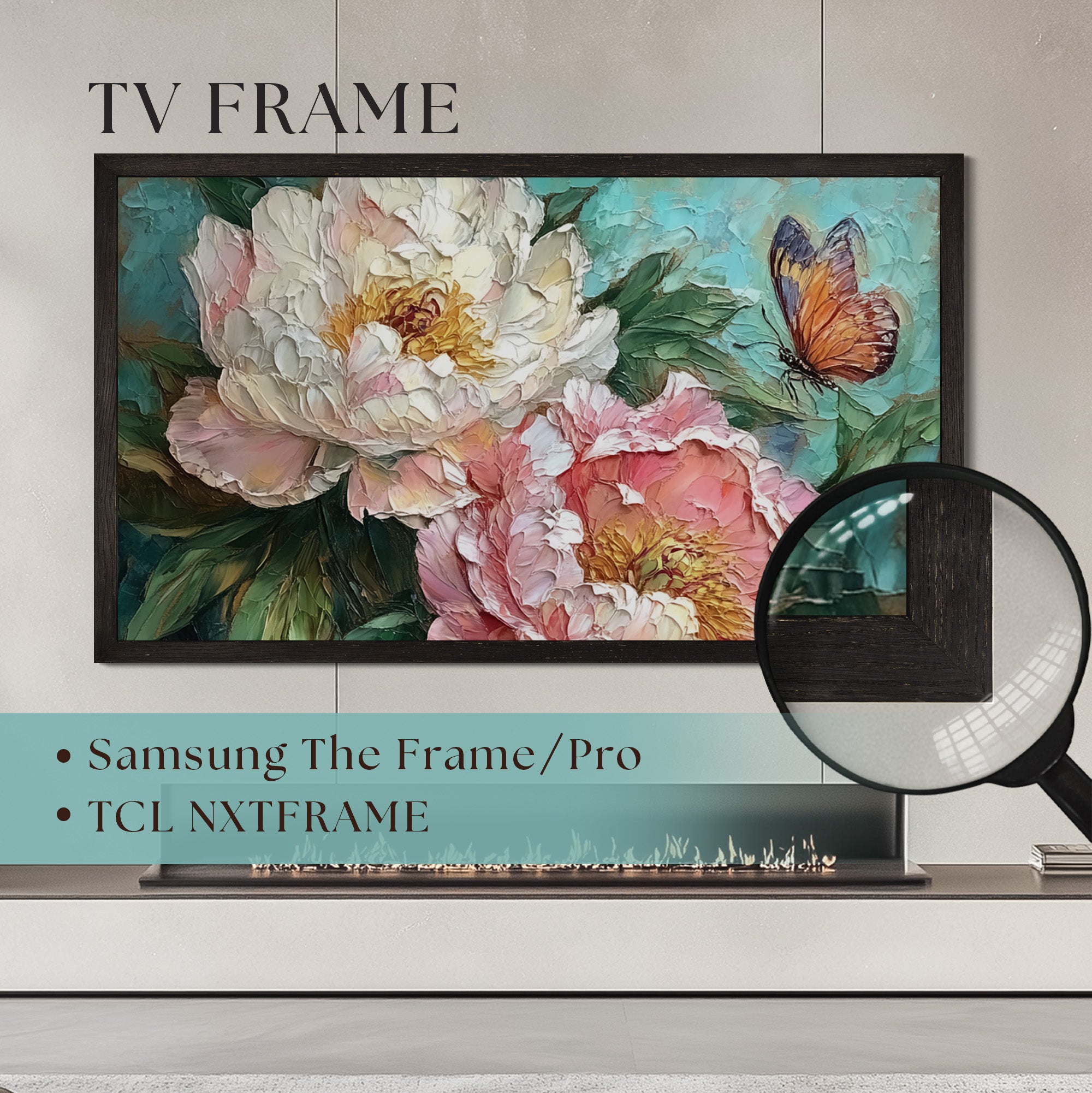 Thin Black OAK TV Frame
