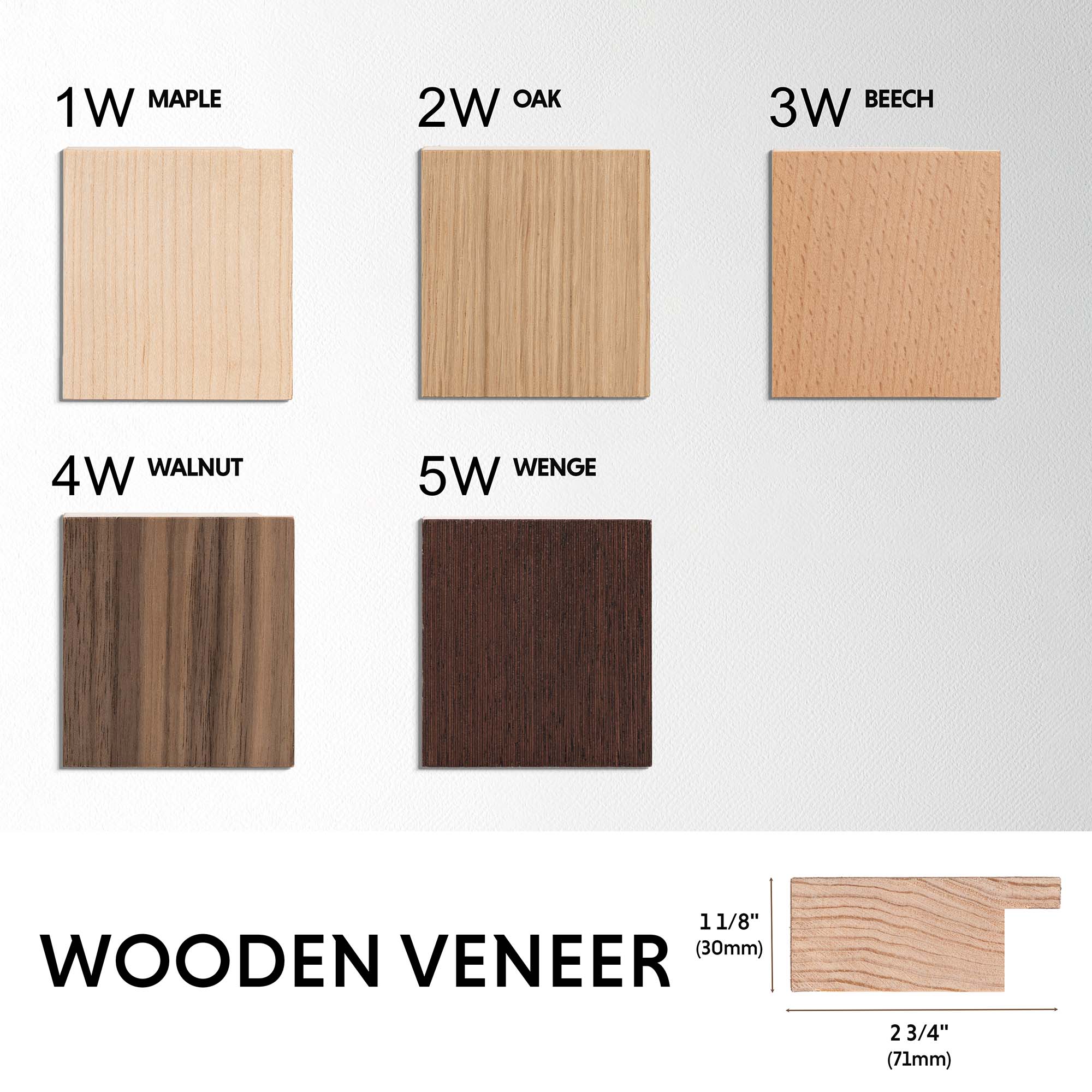 Natural Hardwood TV frame Samples