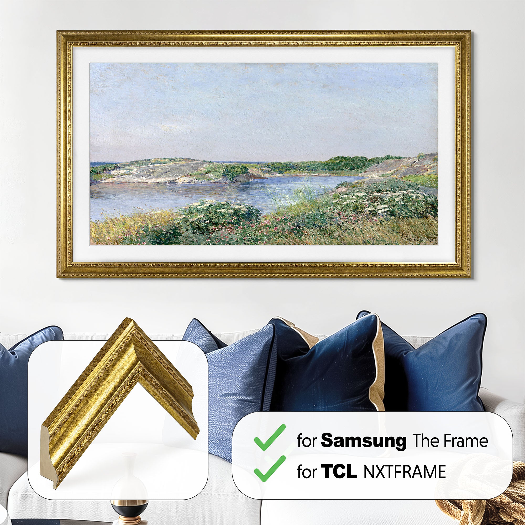 Classic Ornate Gold TV Frame